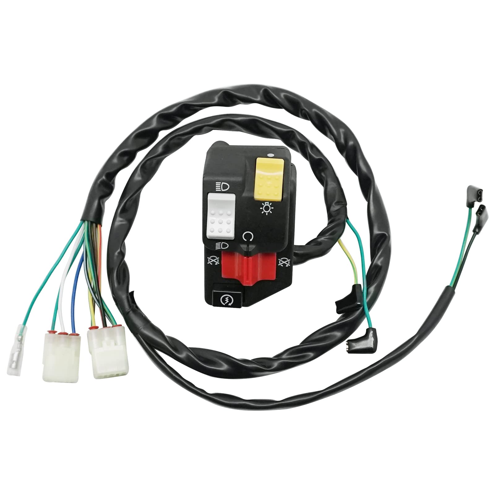 Amazon.com: M MATI Left Handlebar Switch Start Stop Headlight for